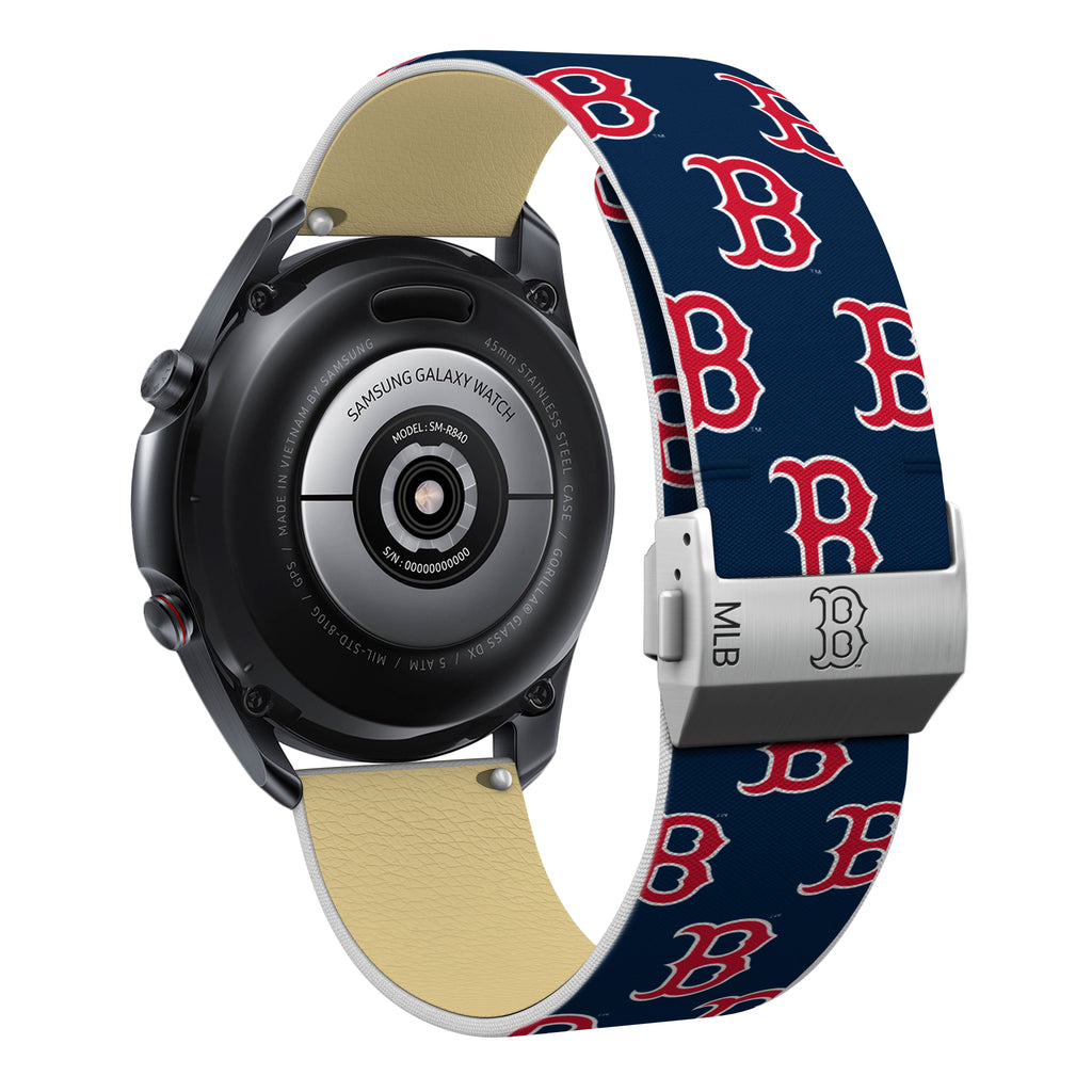 Boston Red Sox Full Print Quick Change Watch Band With Engraved Buckle - AffinityBands