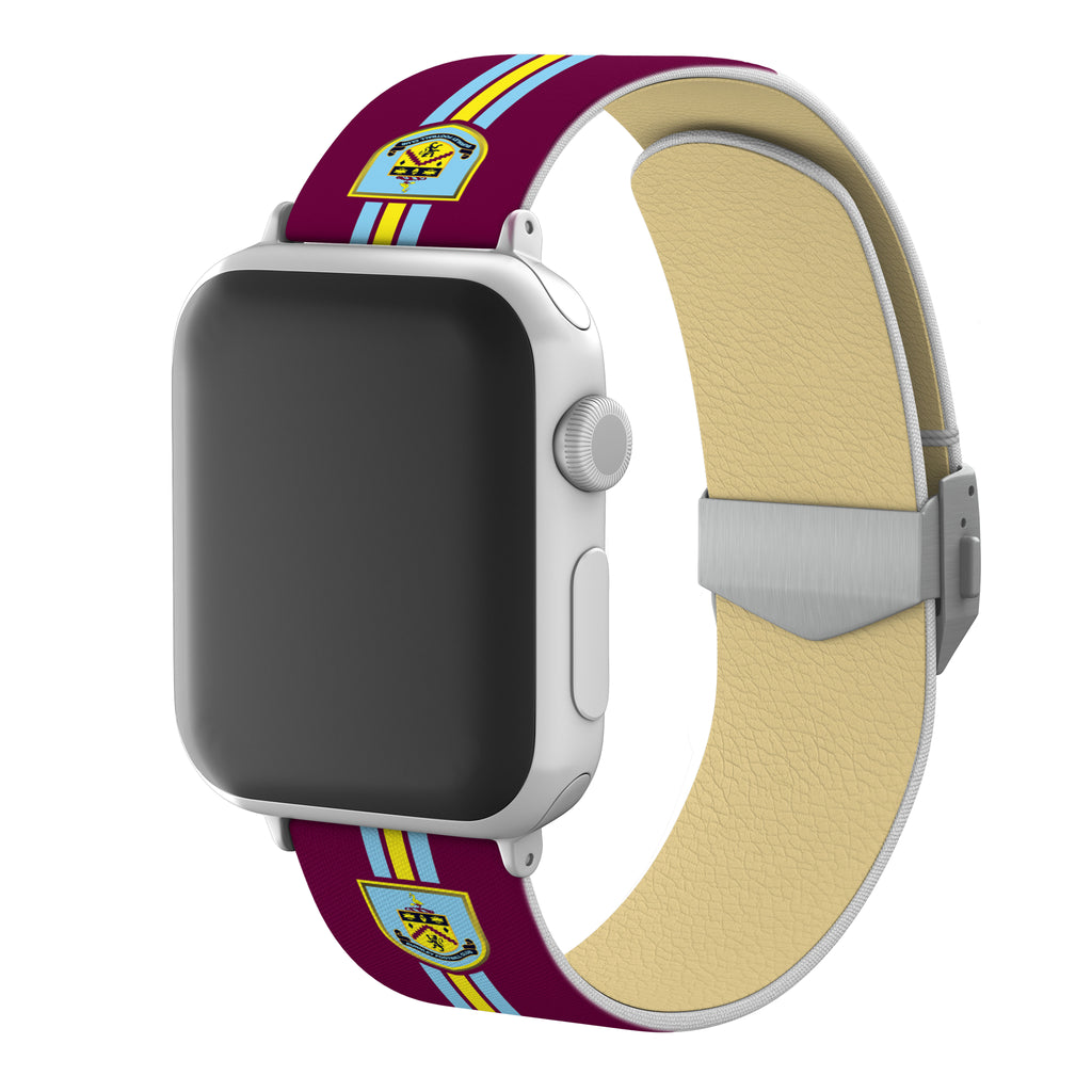 Burnley FC Full Print Apple Watch Band With Engraved Buckle - Affinity Bands