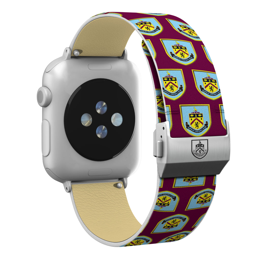 Burnley FC Full Print Apple Watch Band With Engraved Buckle - AffinityBands