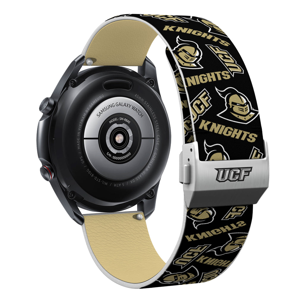 Central Florida Knights Full Print Quick Change Watch Band With Engraved Buckle - AffinityBands