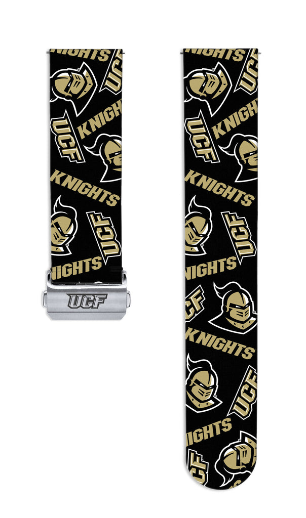 Central Florida Knights Full Print Quick Change Watch Band With Engraved Buckle - AffinityBands