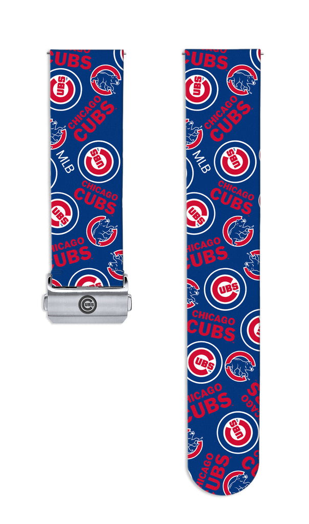 Chicago Cubs Full Print Quick Change Watch Band With Engraved Buckle - AffinityBands