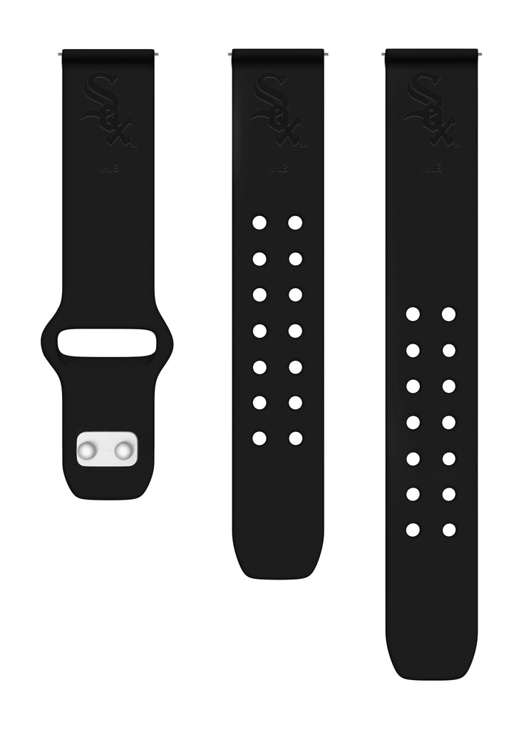 Chicago White Sox Engraved Silicone Watch Band - AffinityBands