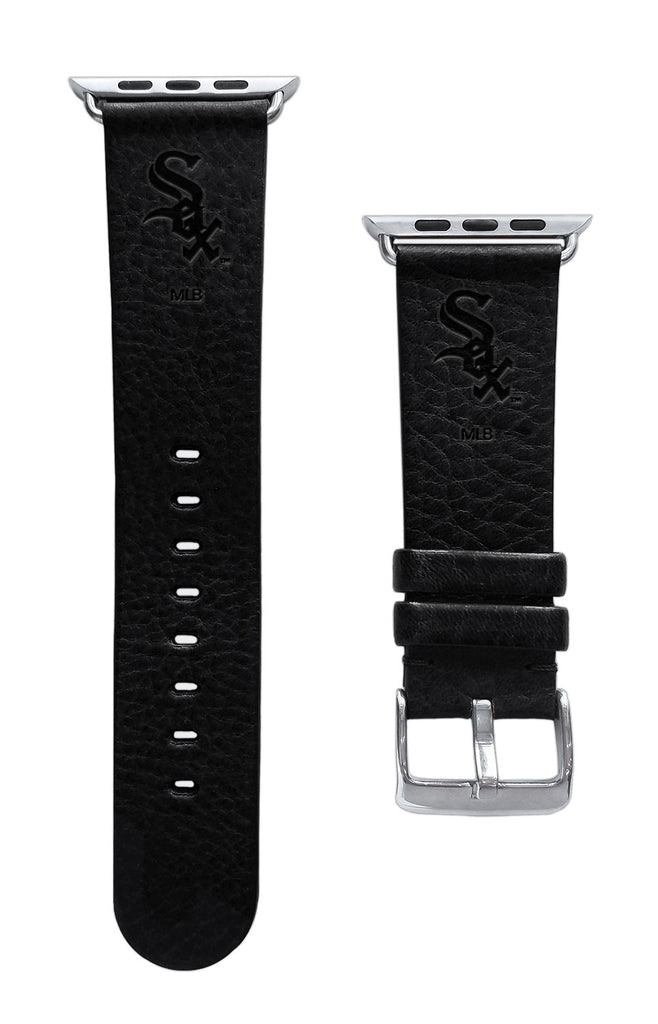 Chicago White Sox Leather Band Compatible With Apple Watch - AffinityBands