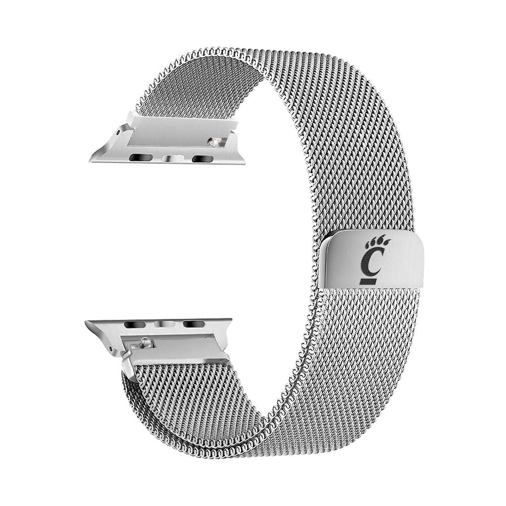 Cincinnati Bearcats Stainless Steel Apple Watch Band - AffinityBands