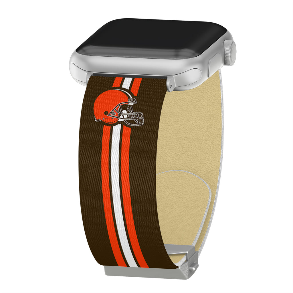 Orange Cleveland Browns Debossed Silicone Apple Watch Band