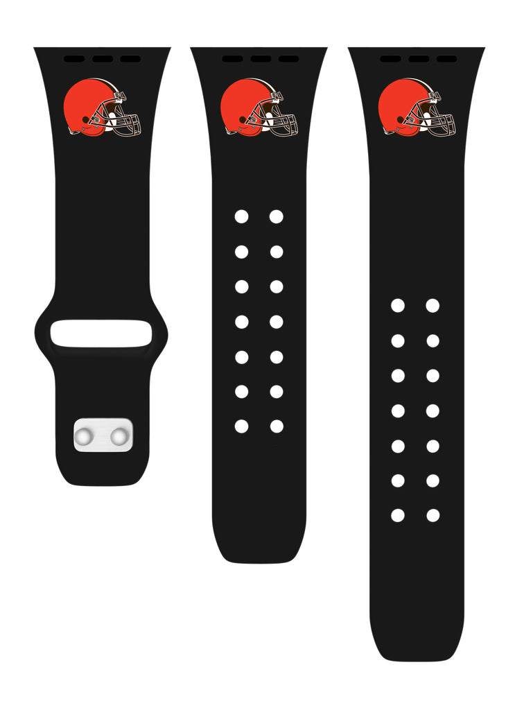 Cleveland Browns Silicone Apple Watch Band (Black) - Affinity Bands