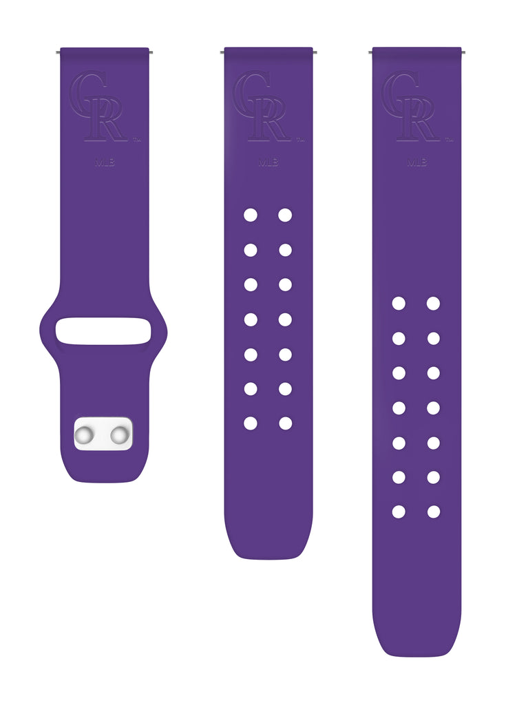 Colorado Rockies Engraved Silicone Watch Band - AffinityBands