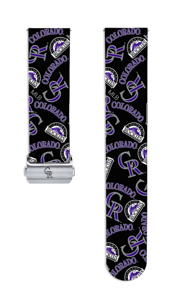 Colorado Rockies Full Print Quick Change Watch Band With Engraved Buckle - AffinityBands