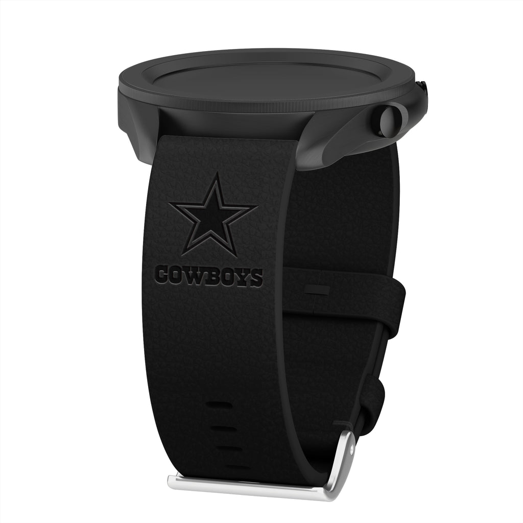 Black Dallas Cowboys Leather Apple Watch Band