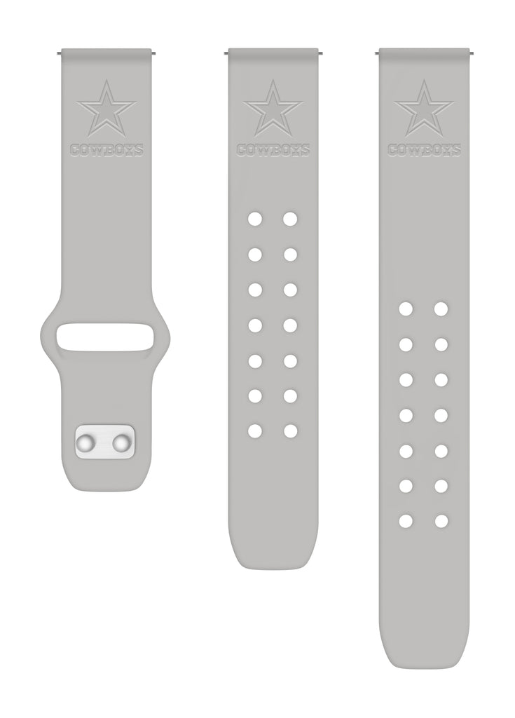 : Game Time Dallas Cowboys Engraved Silicone Watch Band  Compatible with Samsung and More (20mm Gray) : Sports & Outdoors