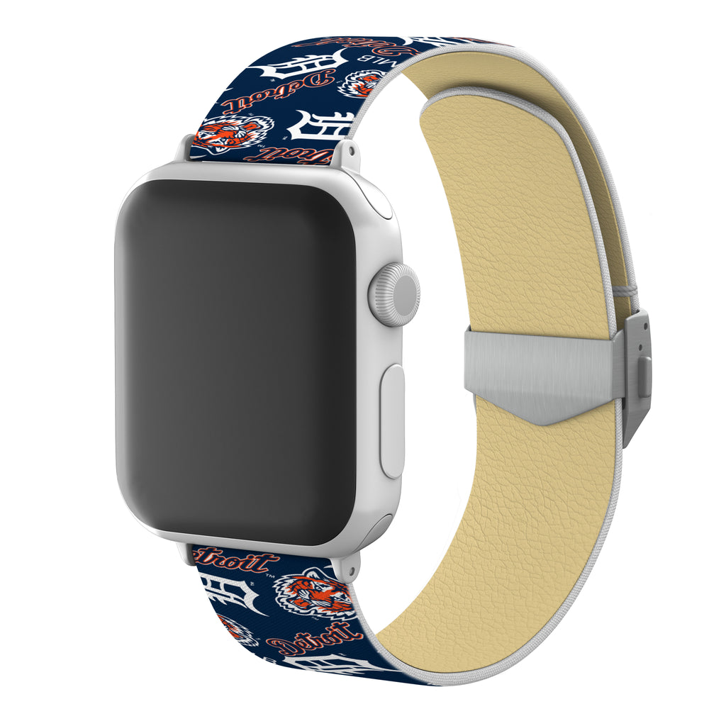 Detroit Tigers Full Print Watch Band With Engraved Buckle - AffinityBands