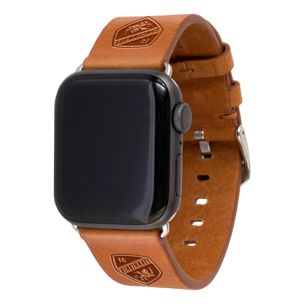 FC Cincinnati Leather Apple Watch Band - AffinityBands