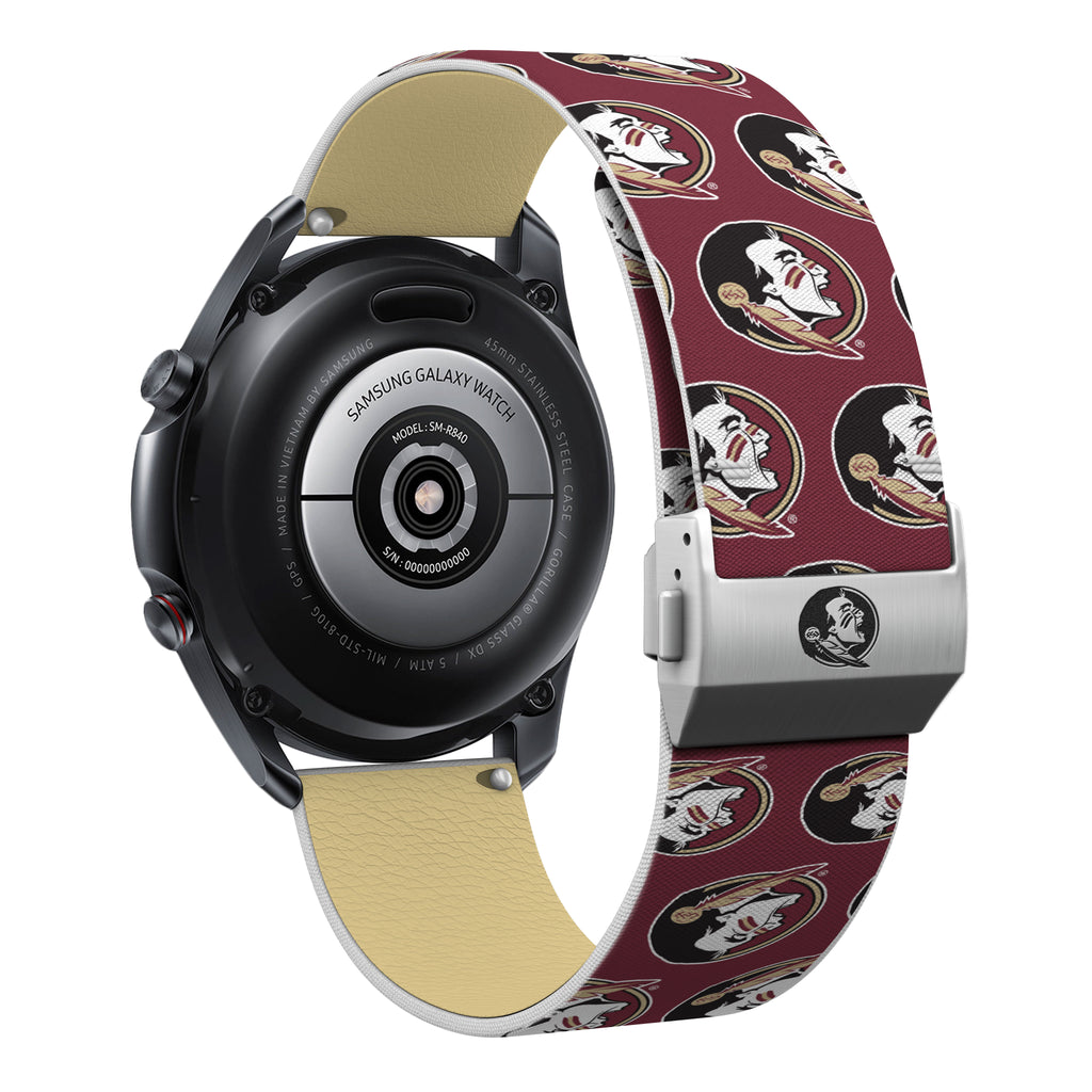 Florida State Seminoles Quick Change Full Print Watch Band With Engraved Buckle - AffinityBands