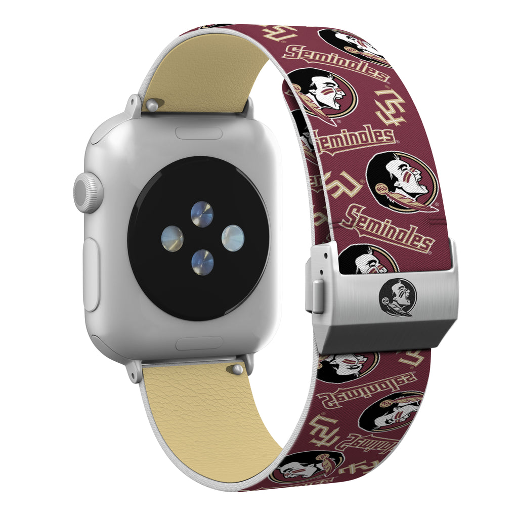 Florida State Seminoles Full Print Watch Band With Engraved Buckle - AffinityBands