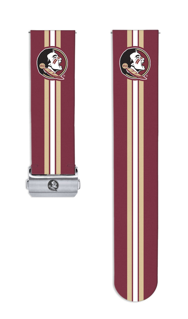 Florida State Seminoles Quick Change Full Print Watch Band With Engraved Buckle - AffinityBands