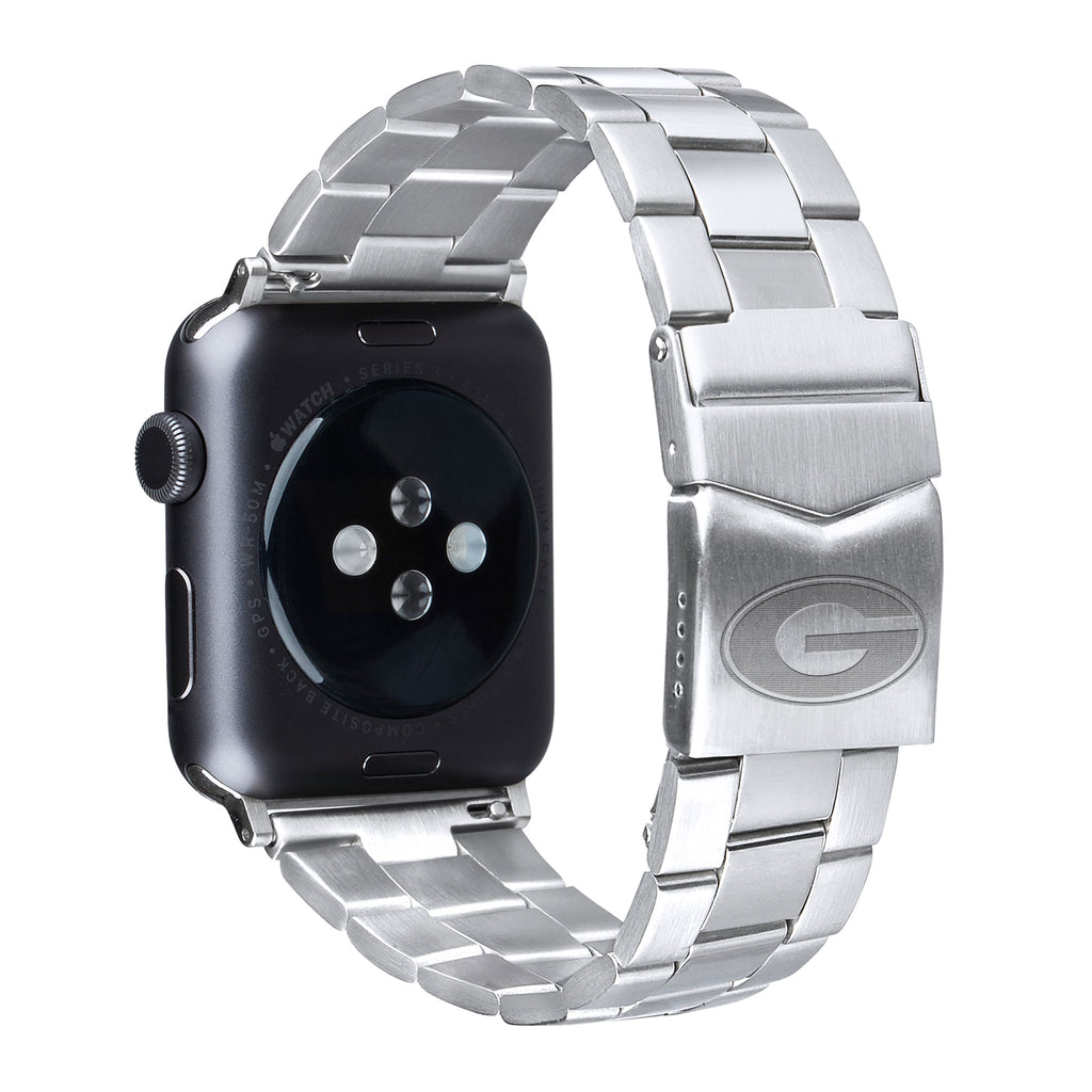 Georgia Bulldogs Stainless Steel Link Style Apple Watch Band - AffinityBands
