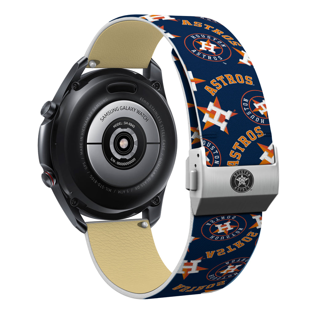 Houston Astros Full Print Quick Change Watch Band With Engraved Buckle - AffinityBands