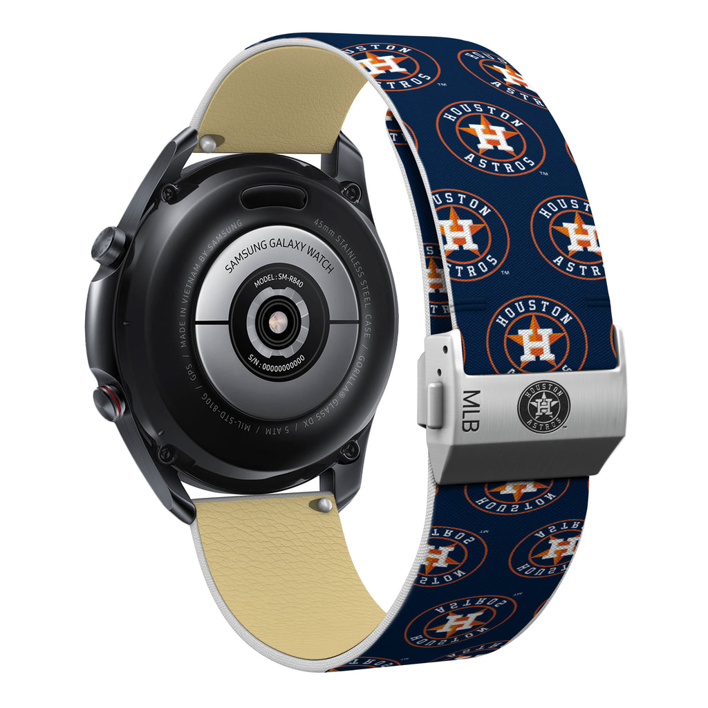 Houston Astros Full Print Quick Change Watch Band With Engraved Buckle - AffinityBands
