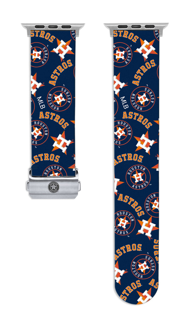 Houston Astros Full Print Watch Band  With Engraved Buckle - AffinityBands