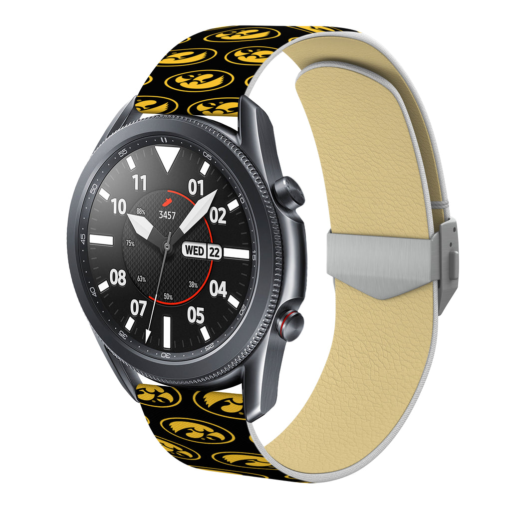 Iowa Hawkeyes Full Print Quick Change Watch Band With Engraved Buckle - Affinity Bands