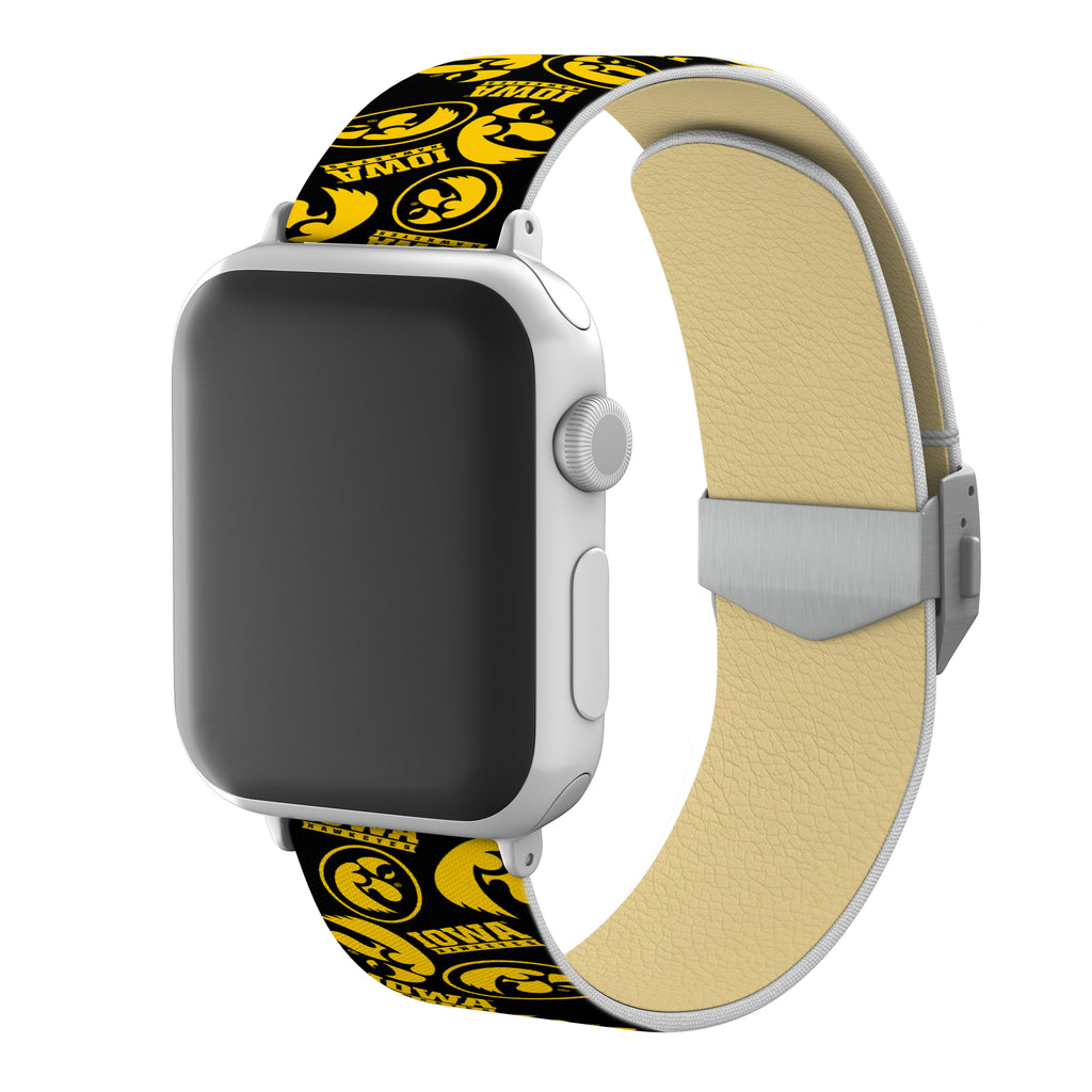 Iowa Hawkeyes Full Print Watch Band With Engraved Buckle - Affinity Bands