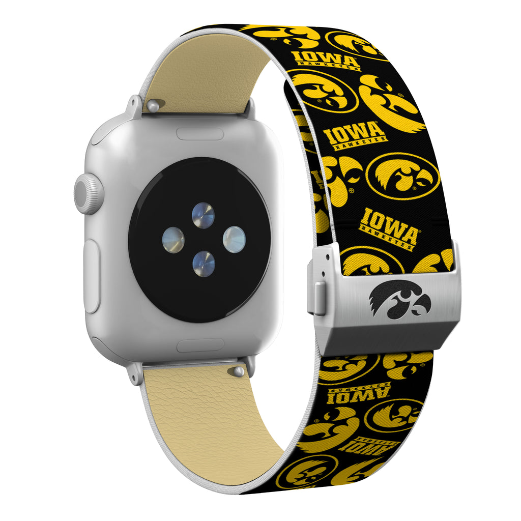 Iowa Hawkeyes Full Print Watch Band With Engraved Buckle - Affinity Bands