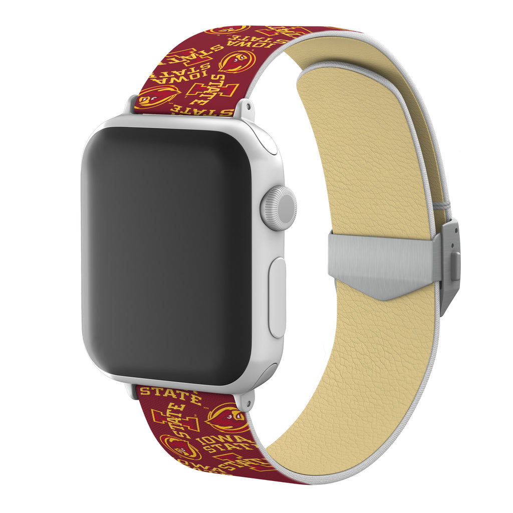 Iowa State Cyclones Full Print Watch Band With Engraved Buckle - AffinityBands