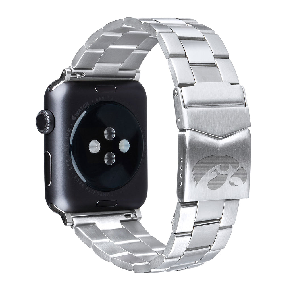 Iowa Hawkeyes Stainless Steel Link Style Apple Watch Band - AffinityBands