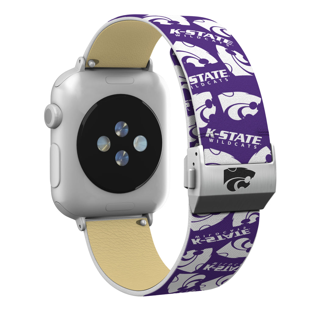 Kansas State Wildcats Full Print Watch Band With Engraved Buckle - AffinityBands