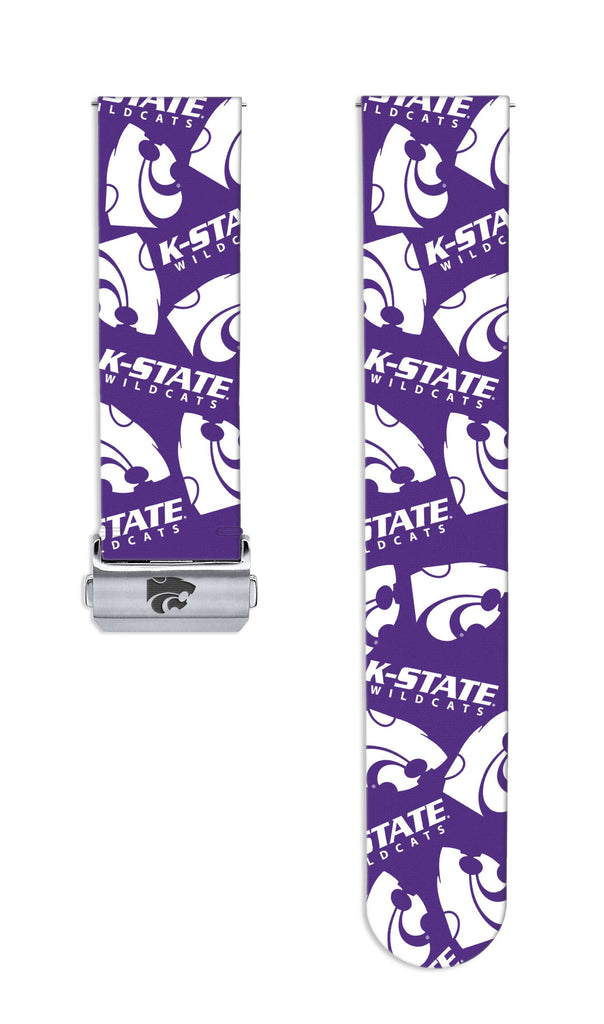 Kansas State Wildcats Full Print Quick Change Watch Band With Engraved Buckle - AffinityBands