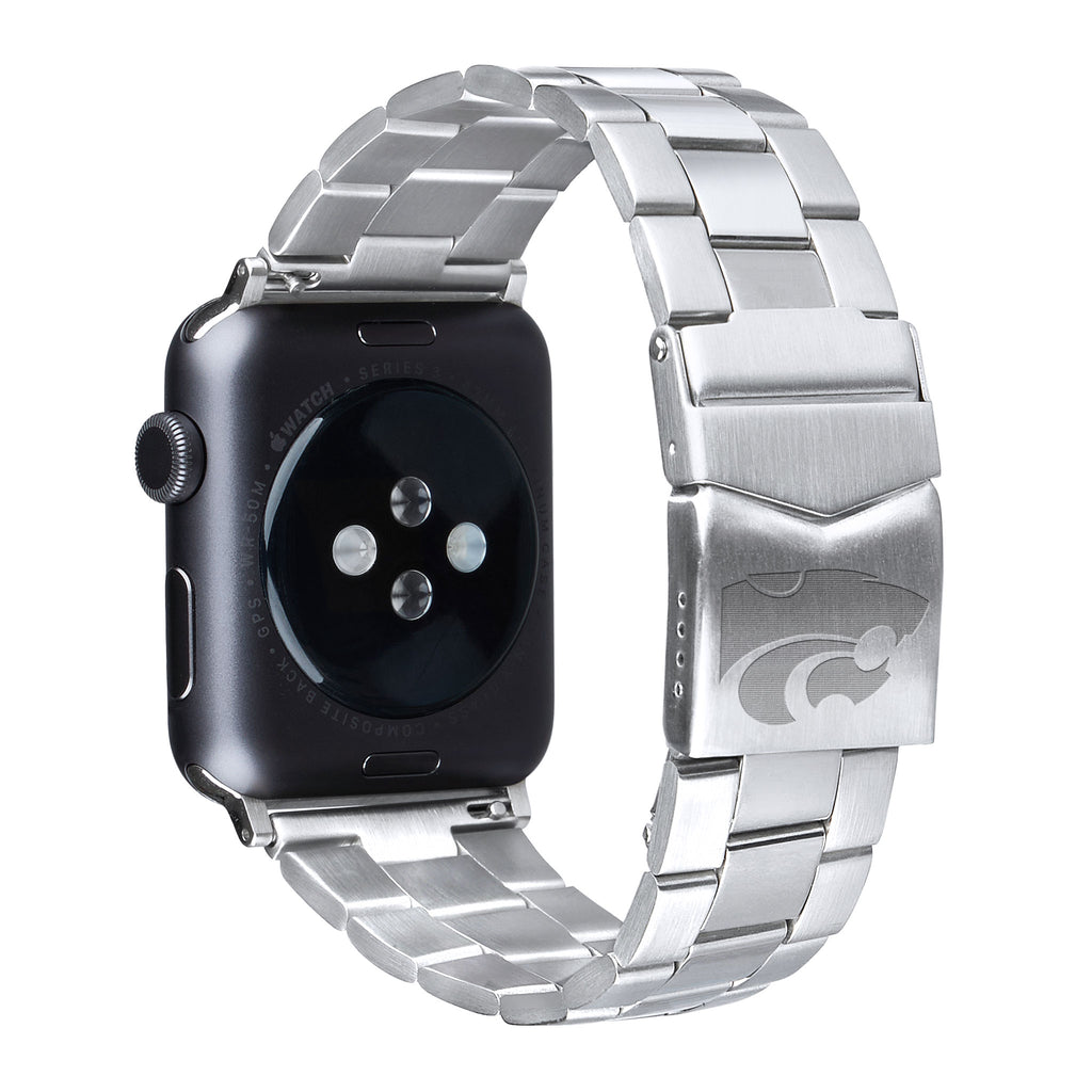 Kansas State Wildcats Stainless Steel Link Style Apple Watch Band - AffinityBands