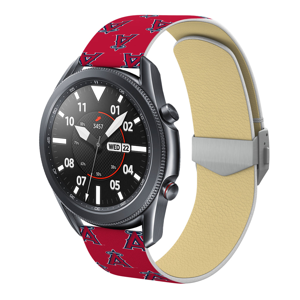 Los Angeles Angels Full Print Quick Change Watch Band With Engraved Buckle - AffinityBands
