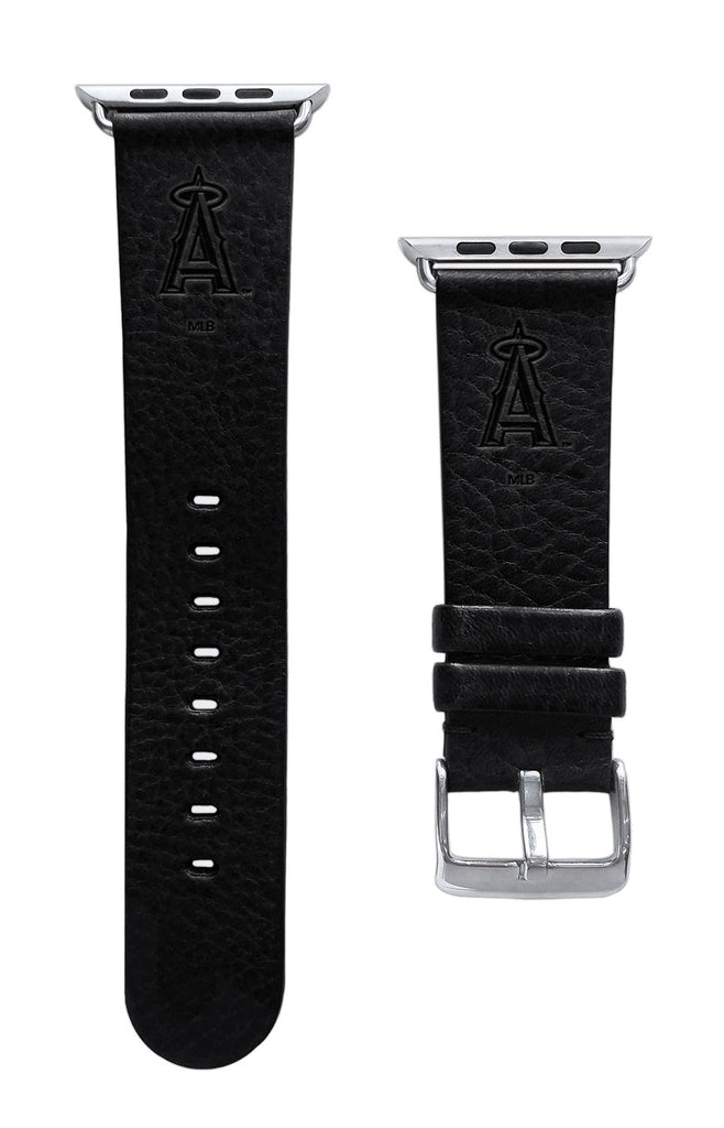 Los Angeles Angels Leather Band Compatible with Apple Watch - AffinityBands