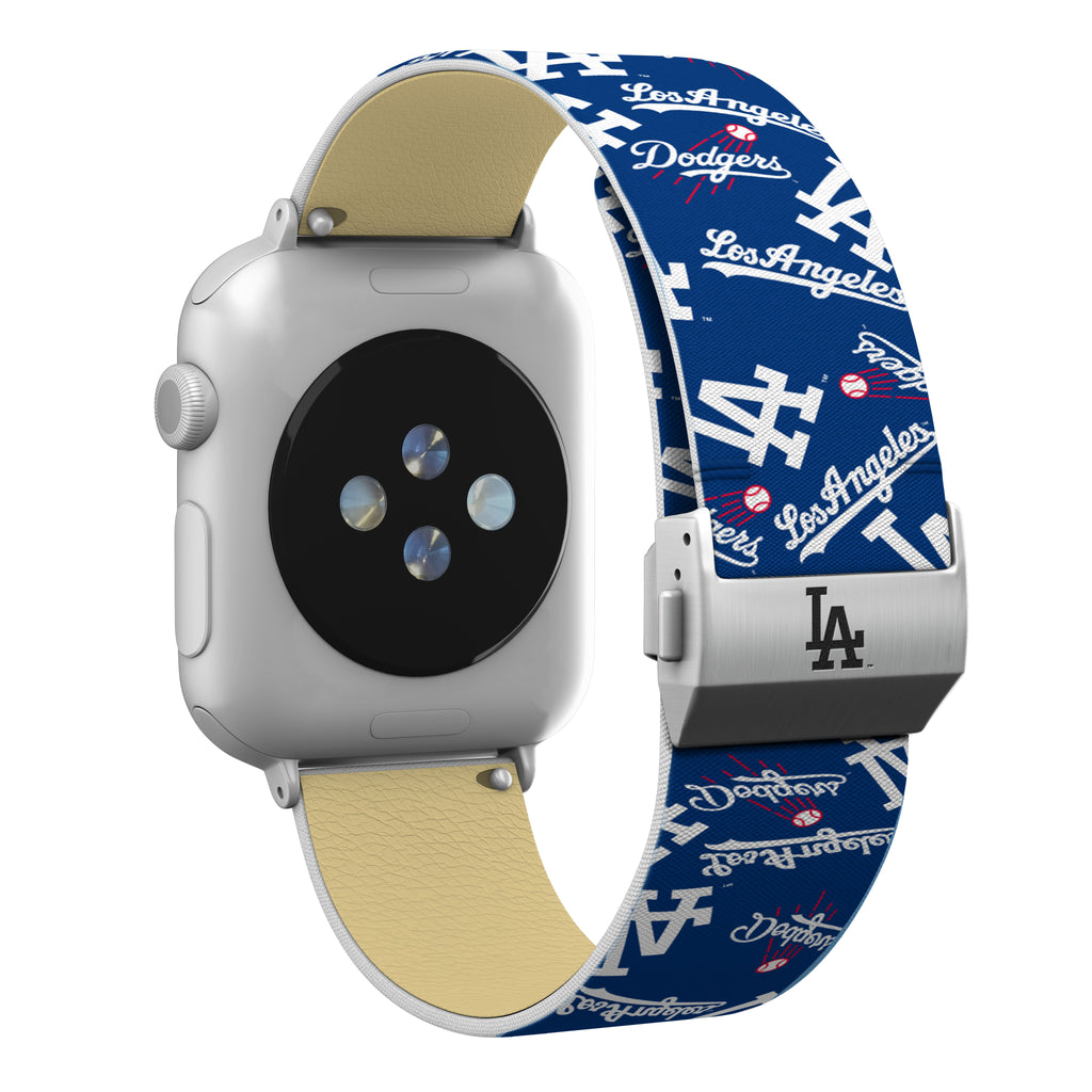 Los Angeles Dodgers Full Print Watch Band  With Engraved Buckle - AffinityBands