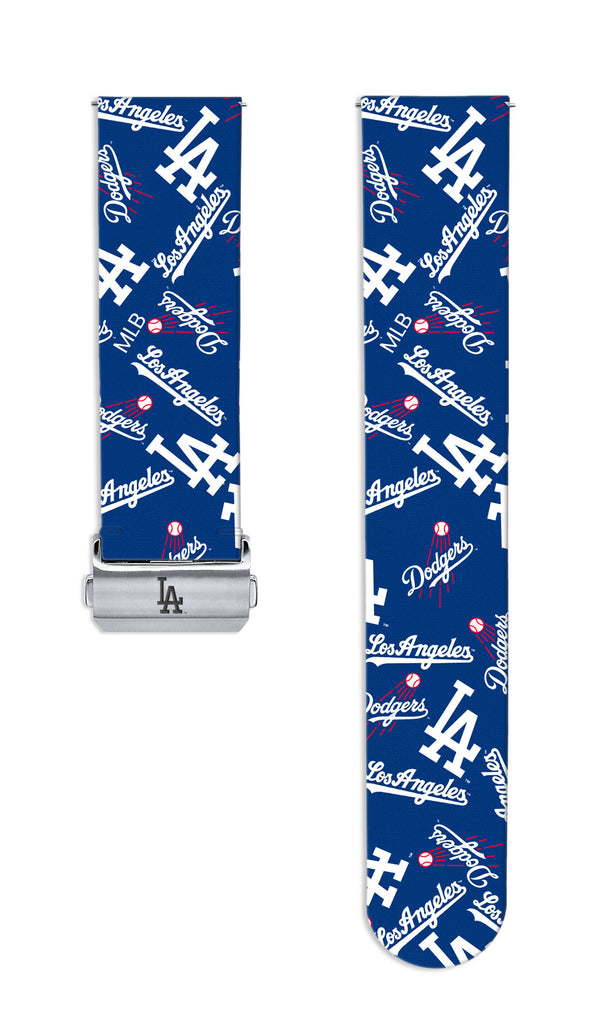Los Angeles Dodgers Full Print Quick Change Watch Band With Engraved Buckle - AffinityBands