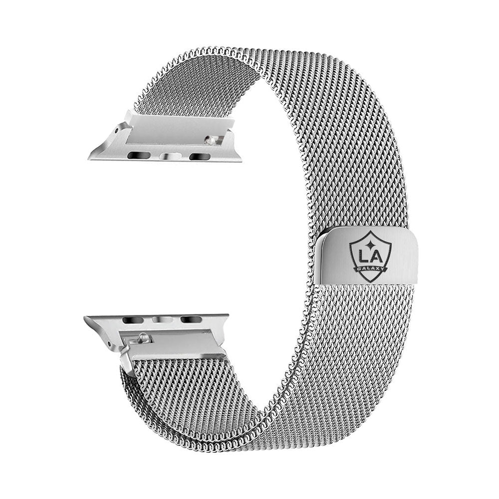 LA Galaxy Stainless Steel Apple Watch Band - AffinityBands
