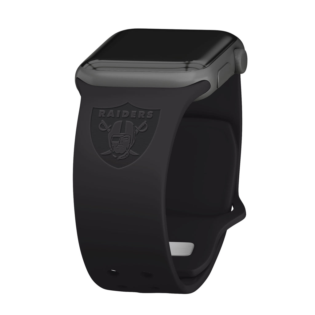 Game Time Las Vegas Raiders Silicone Sport Watch Band Compatible with Apple Watc