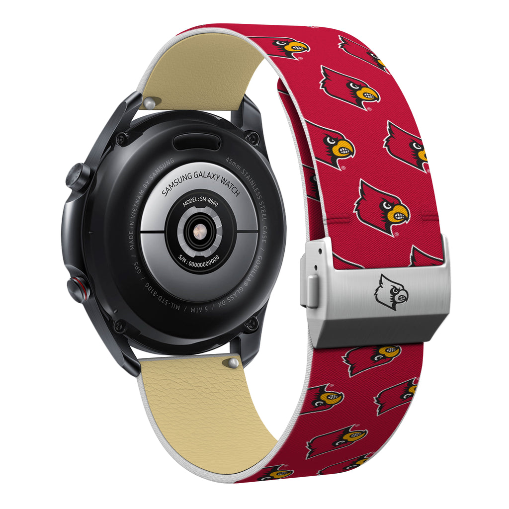 Louisville Cardinals Full Print Quick Change Watch Band With Engraved Buckle - AffinityBands