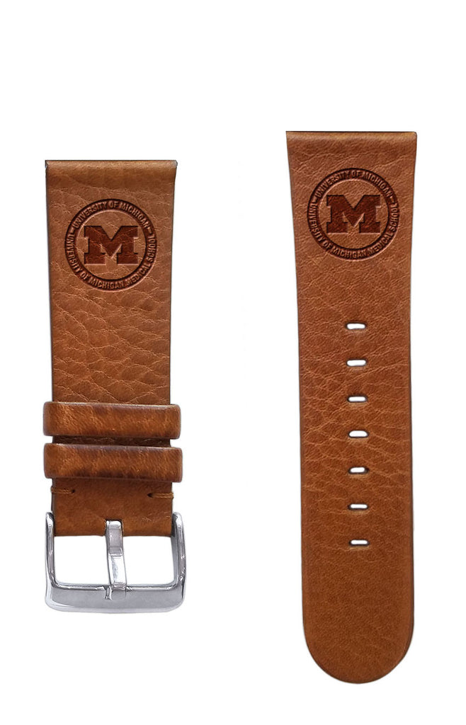 University of Michigan Medical School Leather Apple Watch Band - AffinityBands