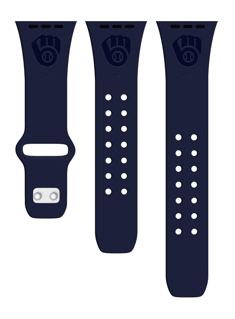 Milwaukee Brewers Engraved Silicone Apple Watch Band - Affinity Bands