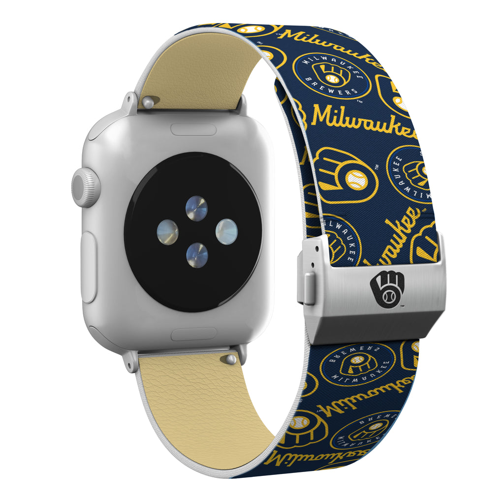 Milwaukee Brewers Full Print Watch Band With Engraved Buckle - AffinityBands