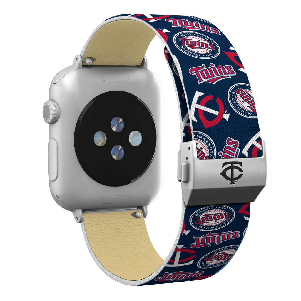 Minnesota Twins Full Print Watch Band With Engraved Buckle - AffinityBands
