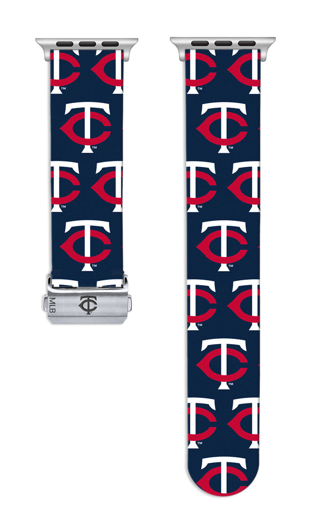 Minnesota Twins Full Print Watch Band With Engraved Buckle - AffinityBands