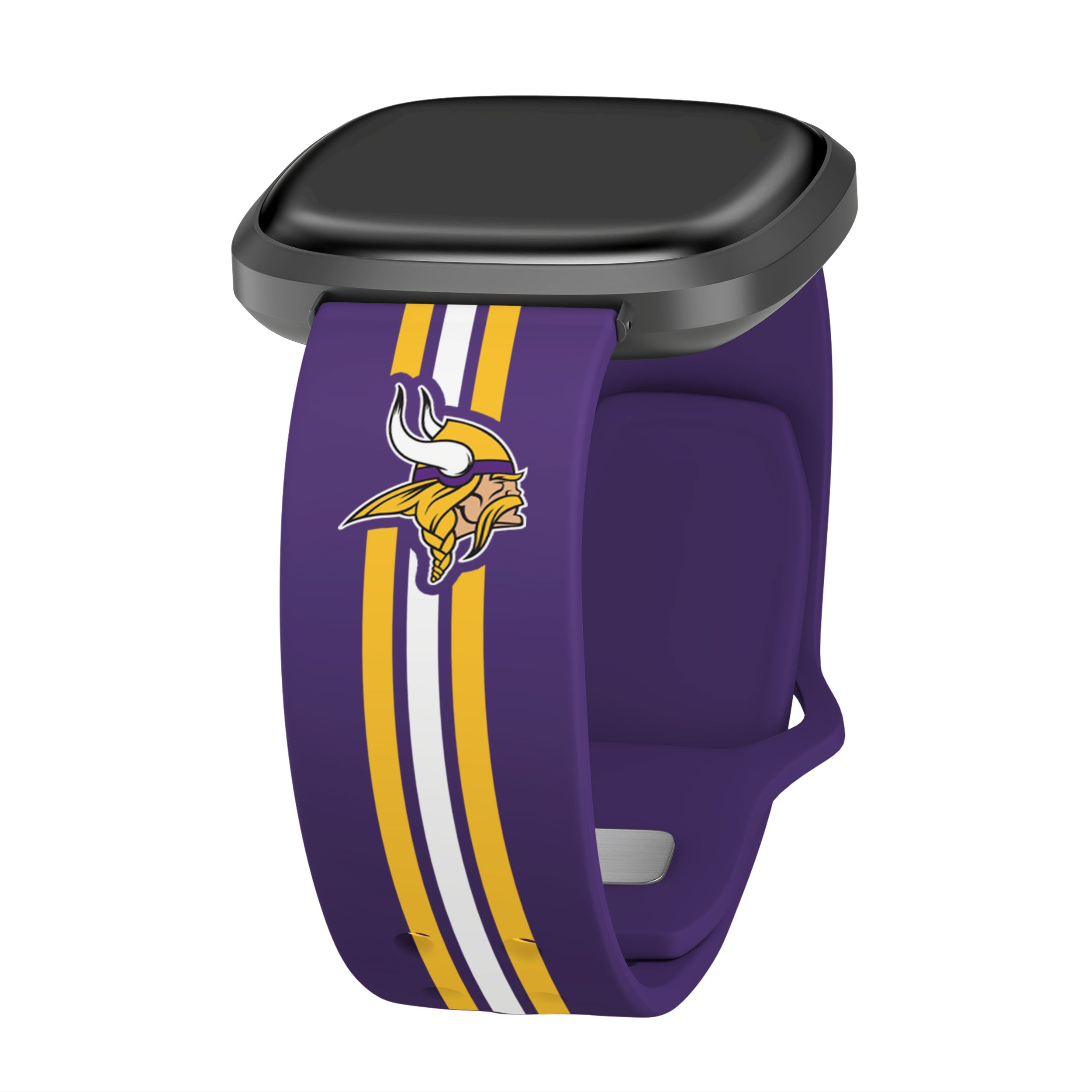 Minnesota Vikings HD Fitbit Versa 3 and Sense Watch Band Stripes / Short