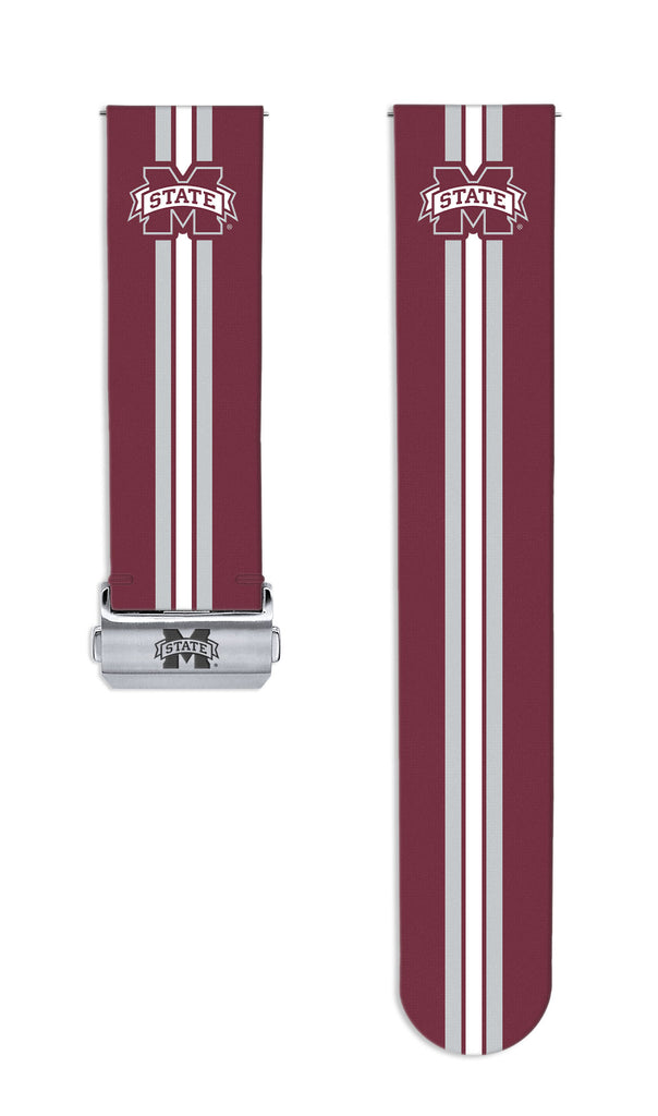Mississippi State Bulldogs Full Print Quick Change Watch Band With Engraved Buckle - AffinityBands