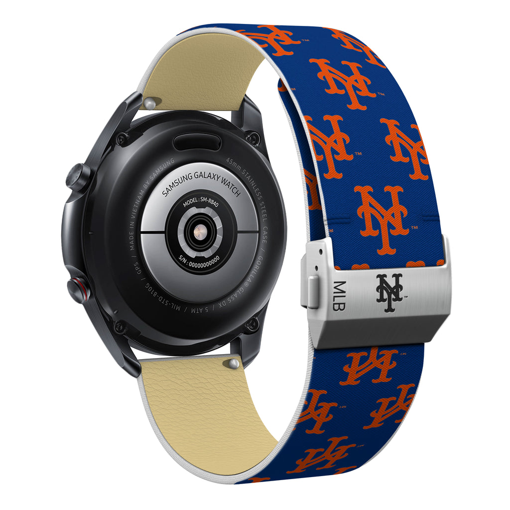 New York Mets Full Print Quick Change Watch Band With Engraved Buckle - AffinityBands
