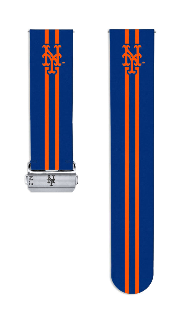 New York Mets Full Print Quick Change Watch Band With Engraved Buckle - AffinityBands