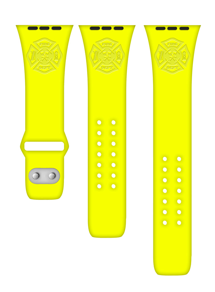 Neon Firefighter Engraved Apple Watch Bands - AffinityBands