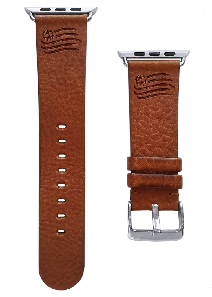 New England Revolution Leather Apple Watch Band - AffinityBands